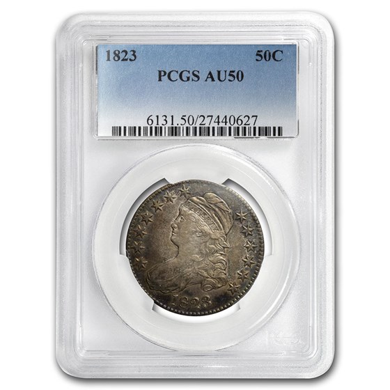 1823 Capped Bust Half Dollar AU-50 PCGS 1823 Capped Bust Half Dollar AU-50 PCGS
